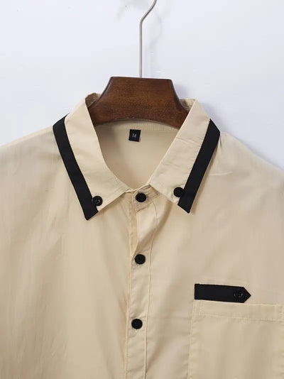 Kruz® | Color Block Long Sleeve Shirt For Men