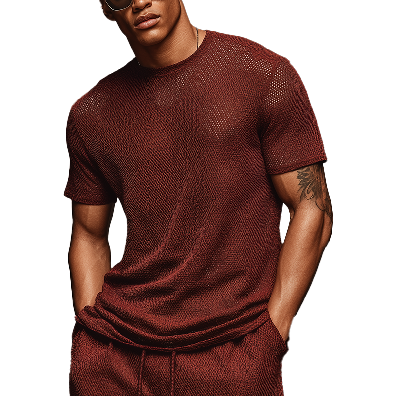 Trevor | Men'S Summer Fashion Knitted Short Sleeve T-Shirt