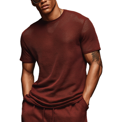 Trevor | Men'S Summer Fashion Knitted Short Sleeve T-Shirt