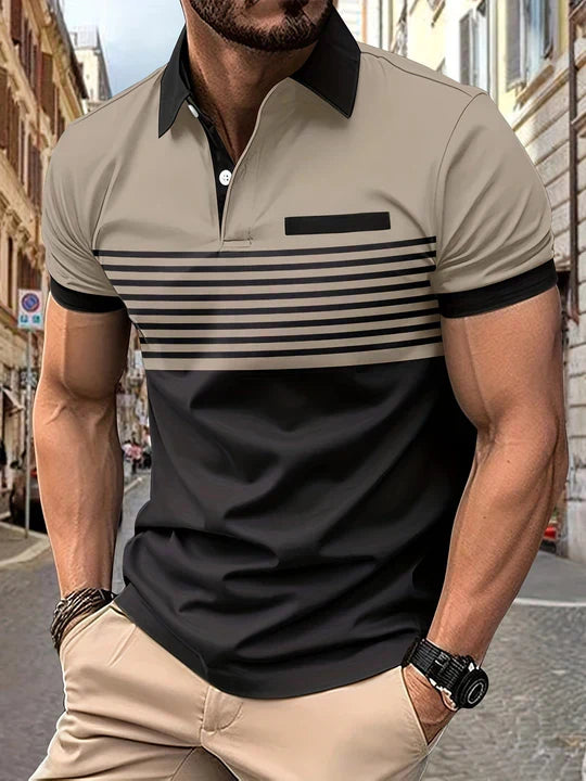 Brian® | Stripe Summer Polo For Men
