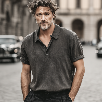 Alan | Men'S Business Simple Polo Collar Short-Sleeved T-Shirt