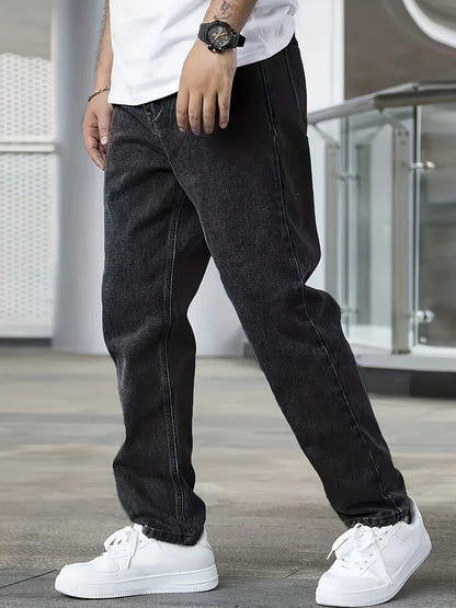 Jeremiah® | Men Cotton Slanted Pocket Straight Leg Jeans