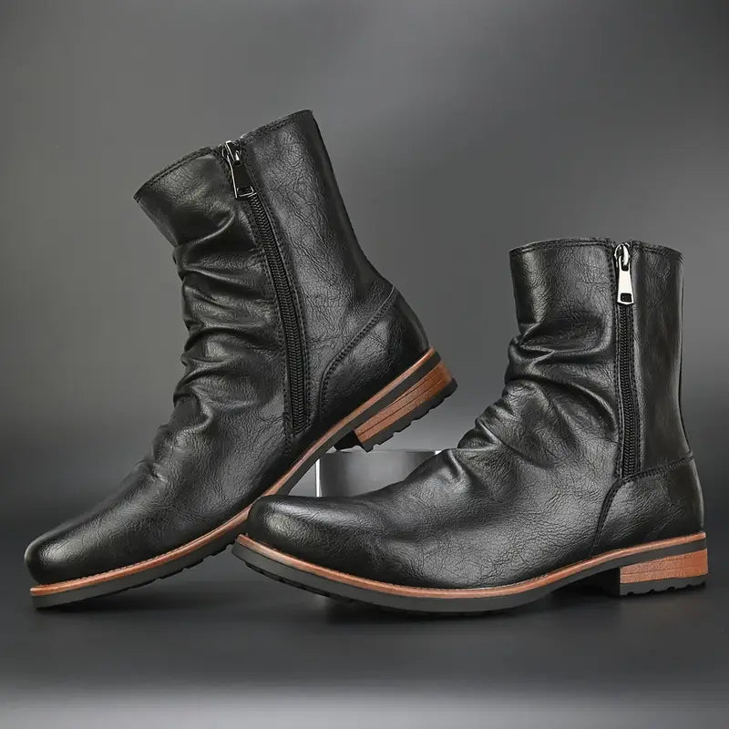 Marcos® | Leather Side-Zip Boots