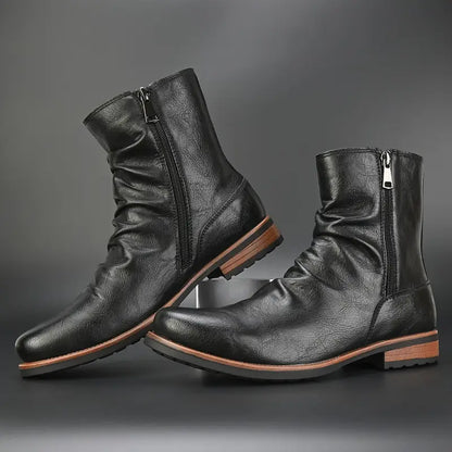 Marcos® | Leather Side-Zip Boots