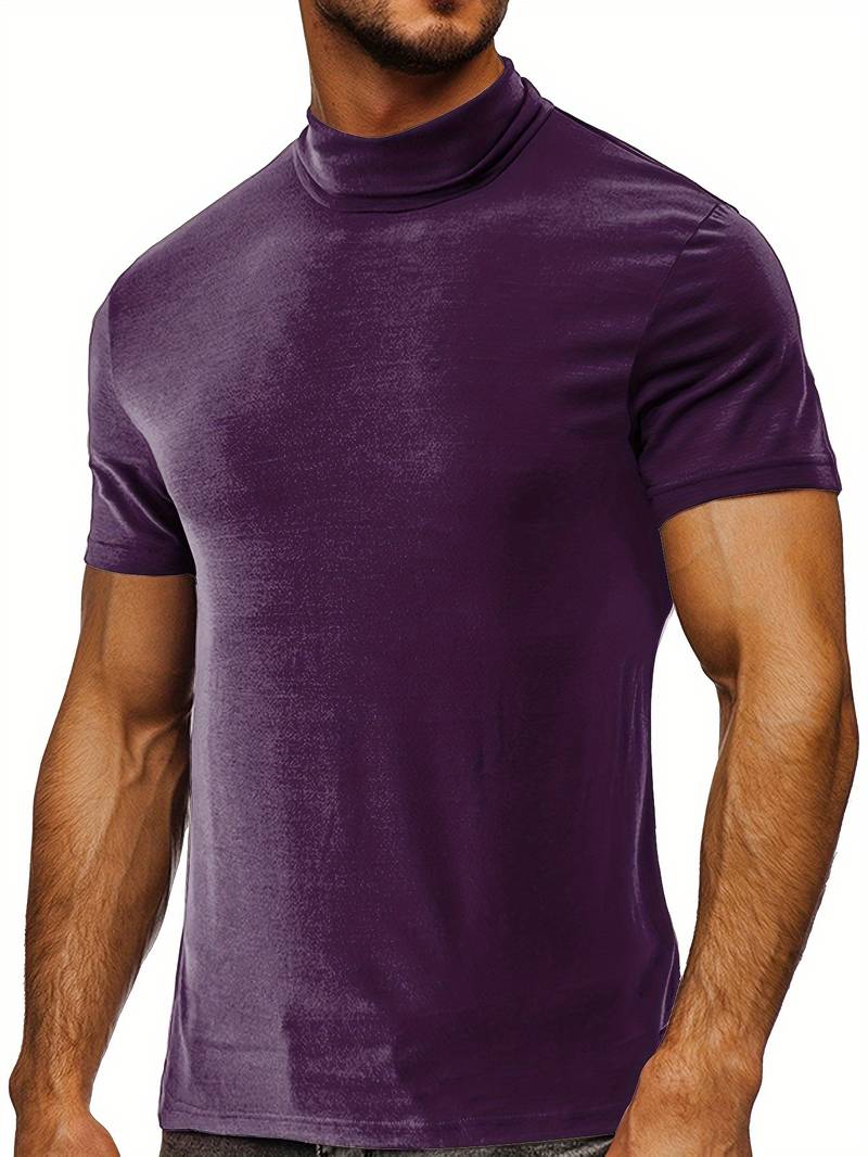 Lucian® | Casual Short Sleeve Turtleneck T-Shirt
