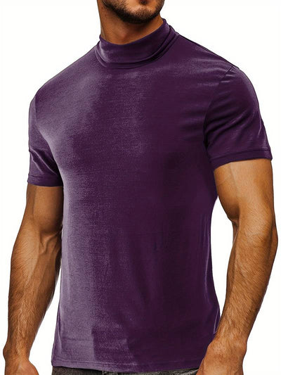 Lucian® | Casual Short Sleeve Turtleneck T-Shirt
