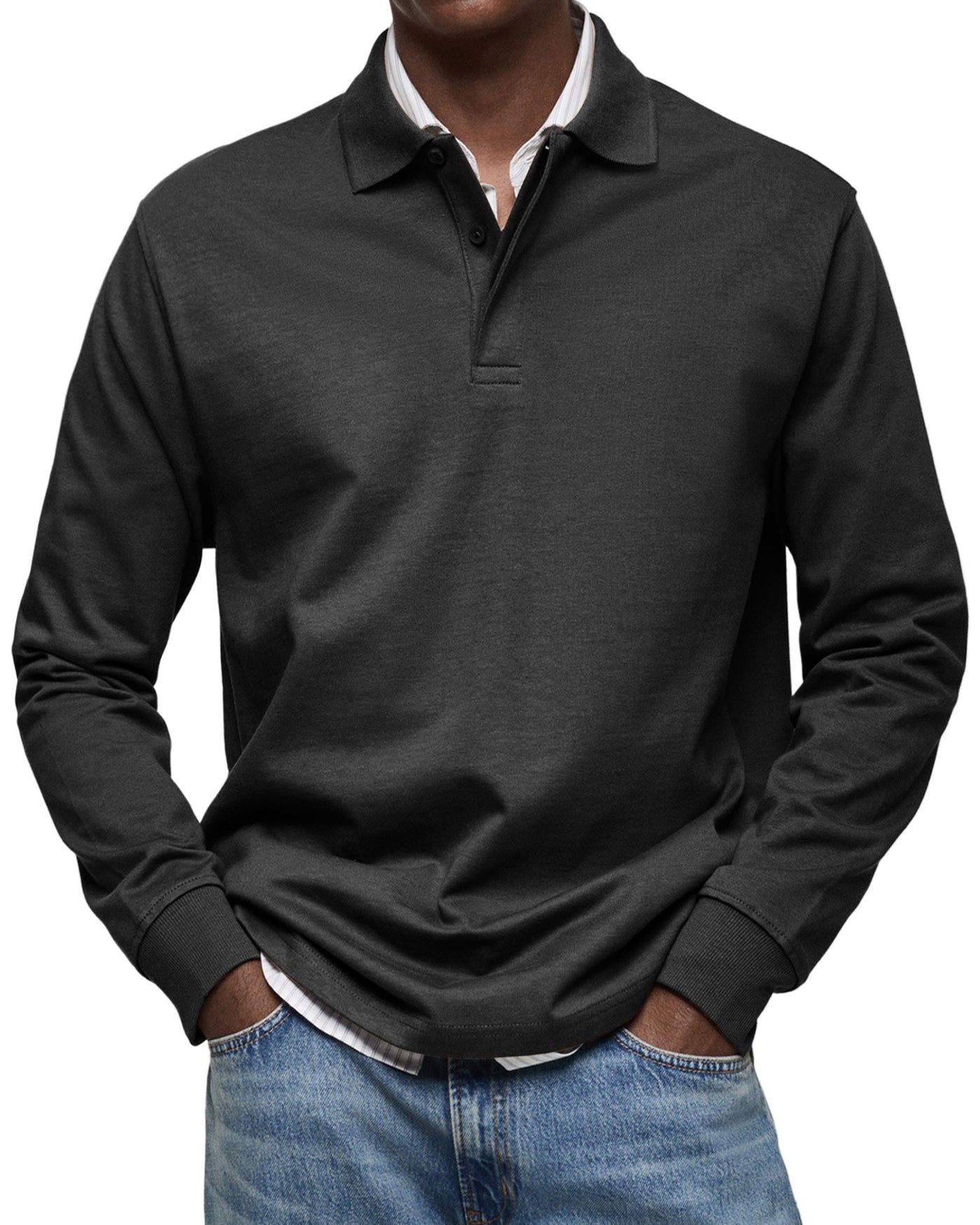 Lenoir™ - Casual Long Sleeve Poloshirt