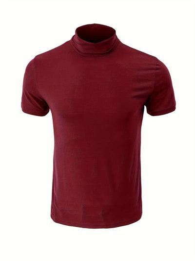 Lucian® | Casual Short Sleeve Turtleneck T-Shirt