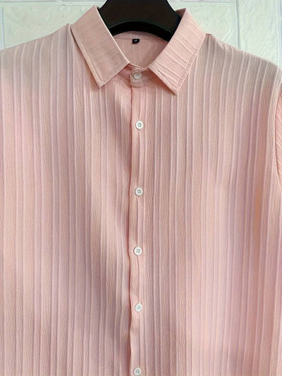 Yago® | Ribbed Short-Sleeved Blouse With Button Placket