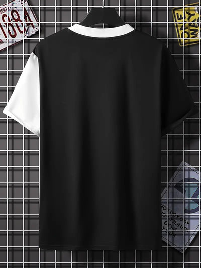 Silas® | Stylish color block t-shirt with short sleeves and a crew neck