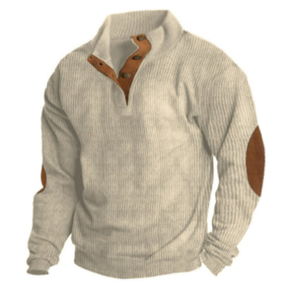 Richard® | Men's ribbed sweater collar with buttons