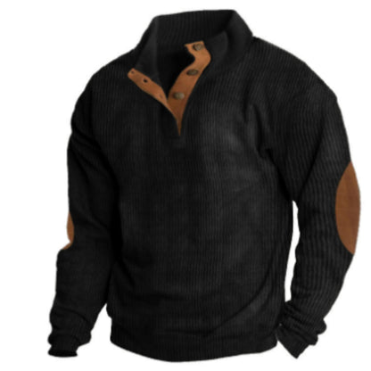 Richard® | Men's ribbed sweater collar with buttons