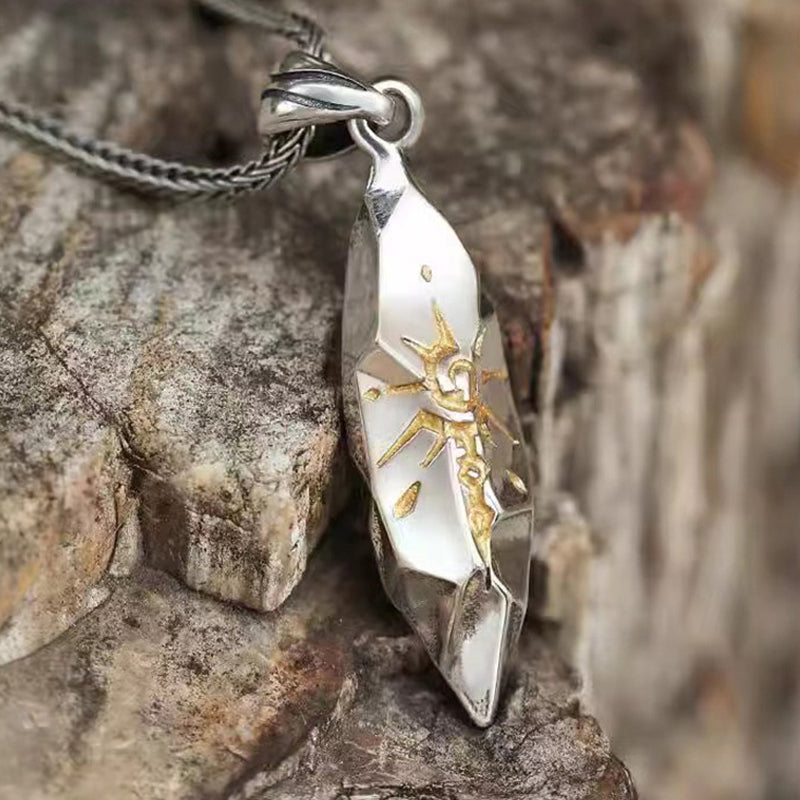 Luis | Men'S Vintage Fashion S925 Silver Wishing Stone Necklace