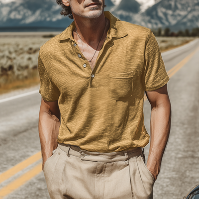Tyrell | Men'S Spring And Summer Fashion Casual Bamboo Cotton Comfortable Breathable Short-Sleeved Polo Shirt