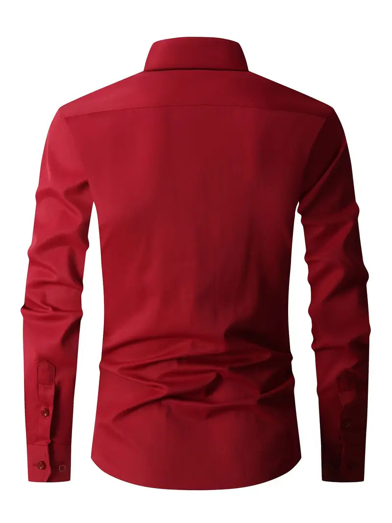 Elijah® | Classic, Buttoned Long-Sleeved Shirt