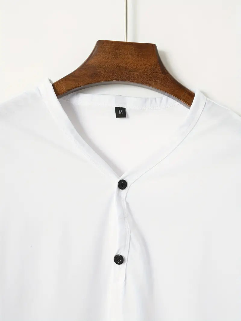 Ellis® | Solid, Casual V-Neck T-Shirt For Men