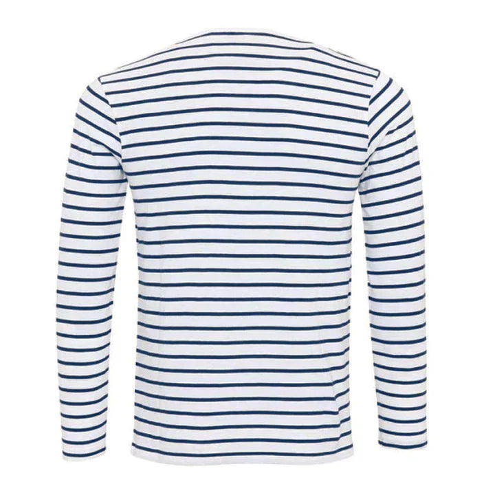 Benjamin® | Striped Long-Sleeved Shirt With Henley Collar