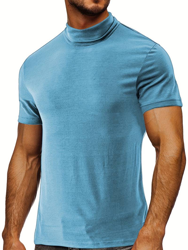 Lucian® | Casual Short Sleeve Turtleneck T-Shirt