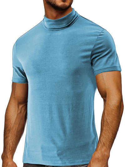 Lucian® | Casual Short Sleeve Turtleneck T-Shirt