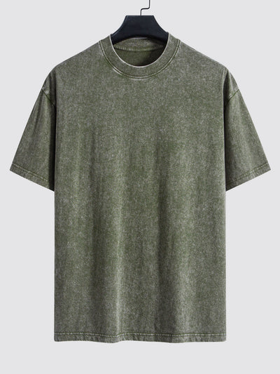 Dallas® | Basic Washed Distressed Drop Shoulder Oversize T-Shirt