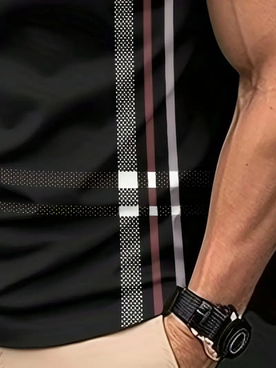 Lurdes® | Stylish Striped Short-Sleeved T-Shirt For Men