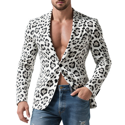 Curtis | Men'S Retro Casual Sexy Leopard Print Blazer