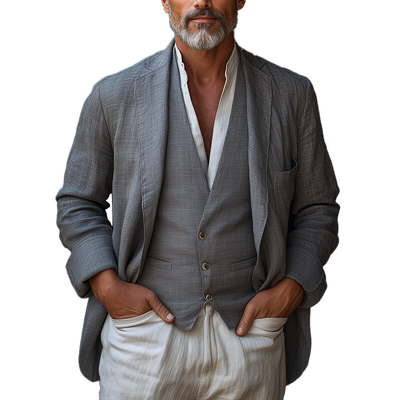 Julius | Men'S Summer Fashion Light Linen Suit Jacket