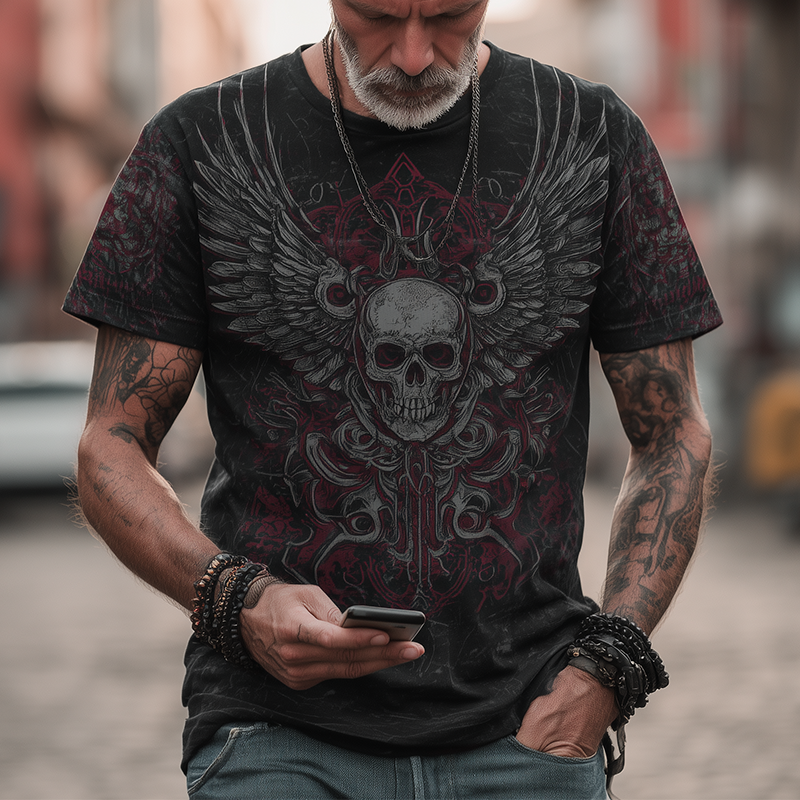 Rufus | Men'S Summer Fashion Street Print Polyester Blend Short-Sleeved T-Shirt