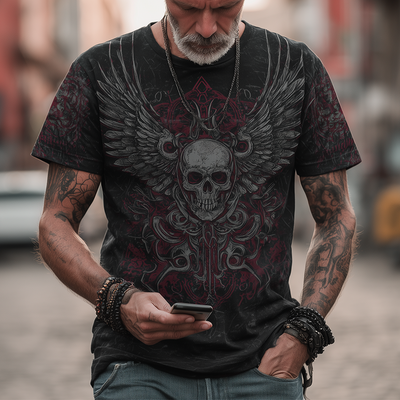 Rufus | Men'S Summer Fashion Street Print Polyester Blend Short-Sleeved T-Shirt