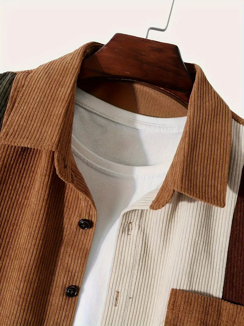 Linnell® | Multicolored Lapel Shirt For Men