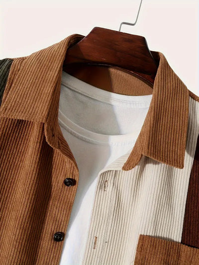 Linnell® | Multicolored Lapel Shirt For Men