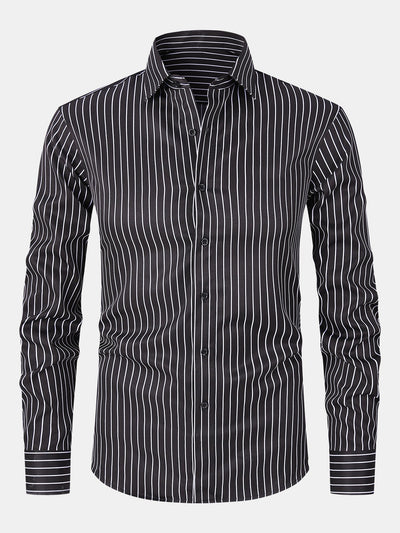 Leif® | Long Sleeve Stripe Button Up Shirt