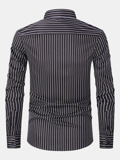 Leif® | Long Sleeve Stripe Button Up Shirt
