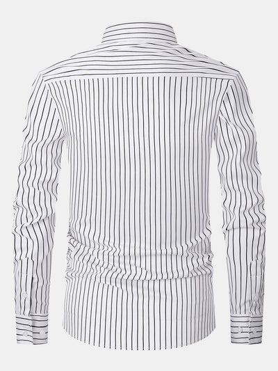 Leif® | Long Sleeve Stripe Button Up Shirt