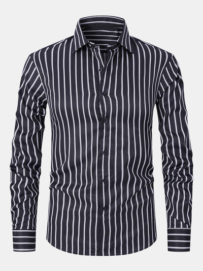 Lenox® | Long Sleeve Stripe Button Up Shirt