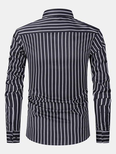 Lenox® | Long Sleeve Stripe Button Up Shirt