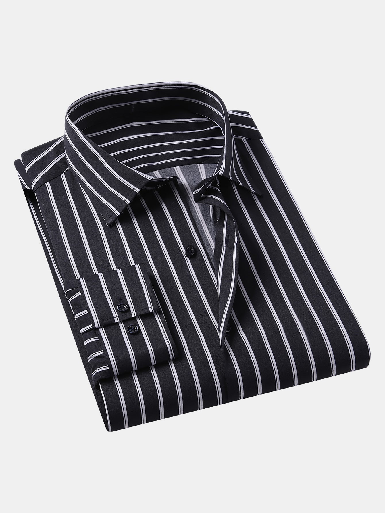 Lenox® | Long Sleeve Stripe Button Up Shirt