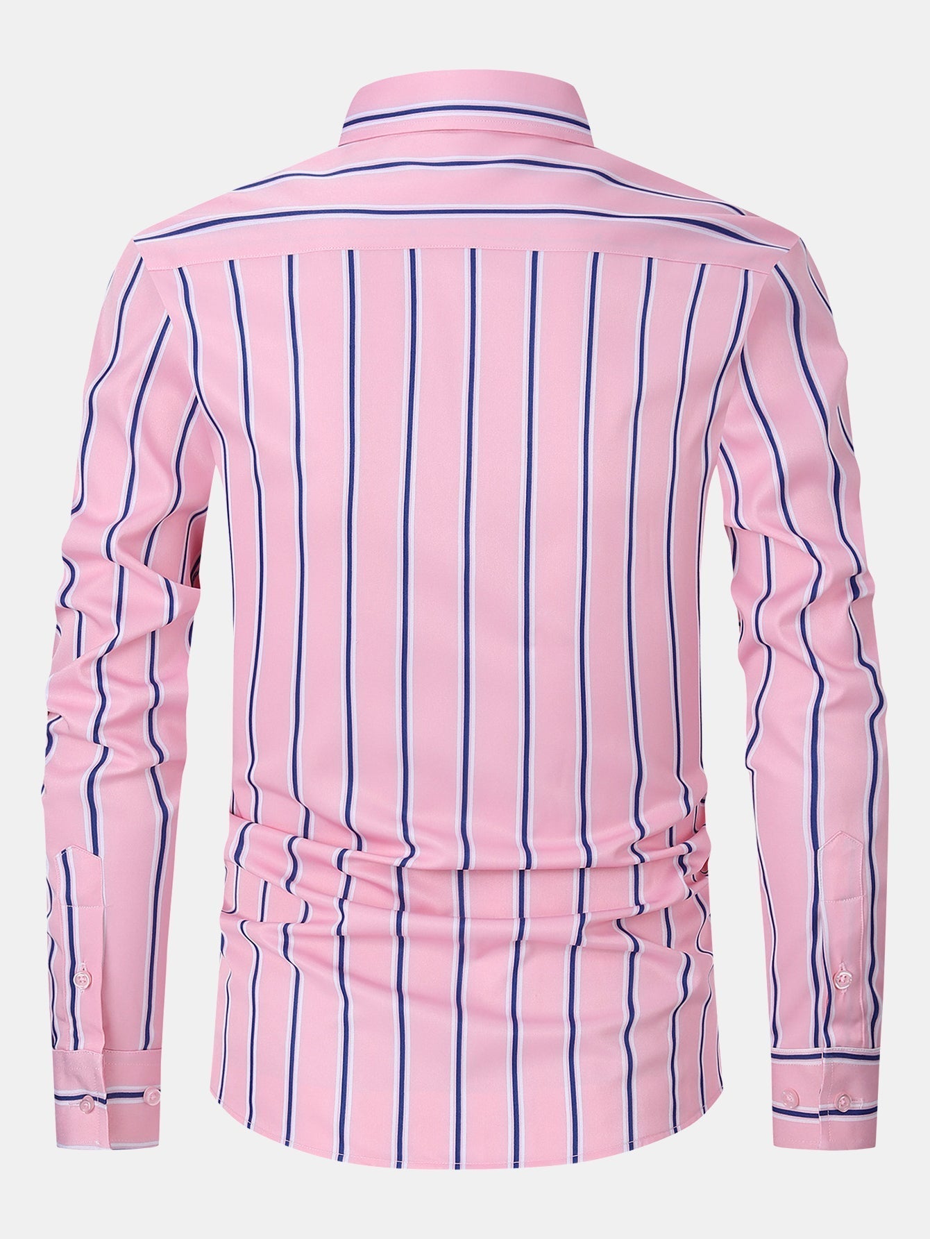 Leoncio® | Long Sleeve Stripe Button Up Shirt