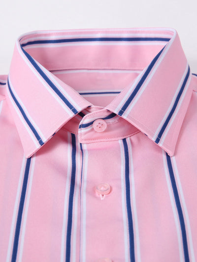 Leoncio® | Long Sleeve Stripe Button Up Shirt