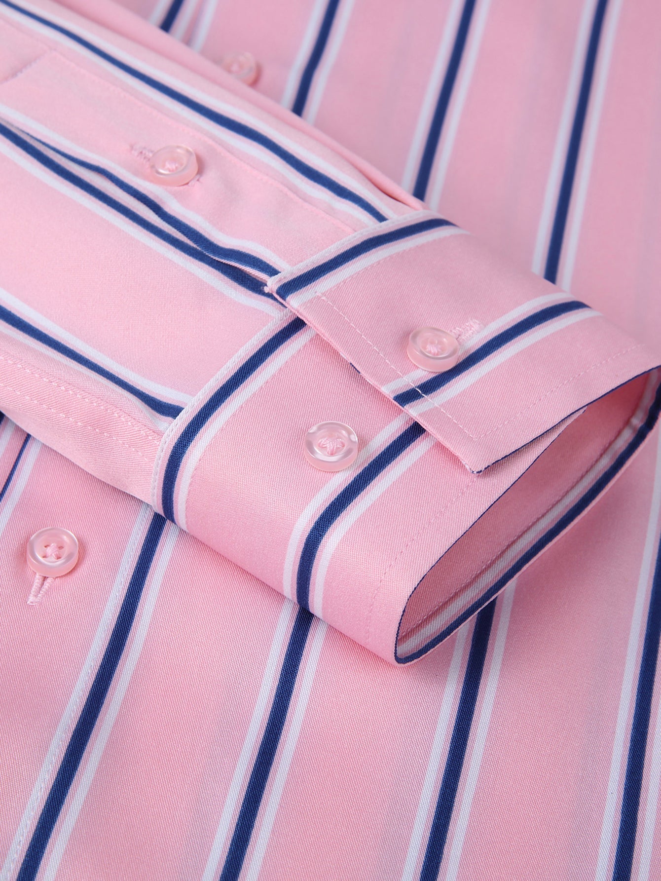 Leoncio® | Long Sleeve Stripe Button Up Shirt