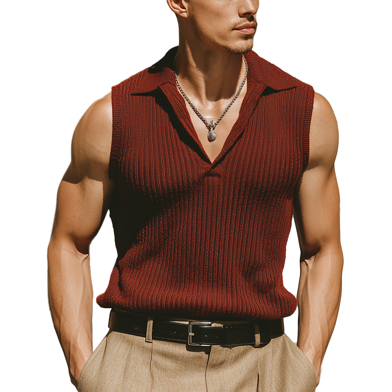 Karl | Men'S Summer Fashion Cool Cotton Knitted Sleeveless Tank Top