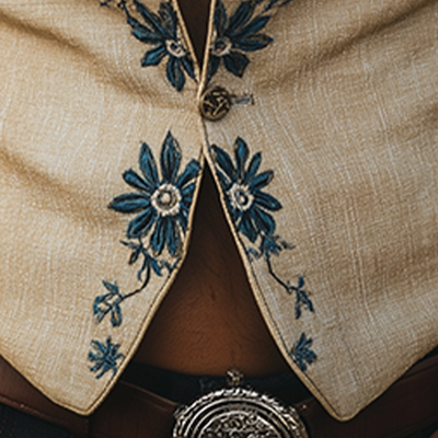 Leo | Men'S Summer Fashion Embroidered Linen Blend Sleeveless Vest