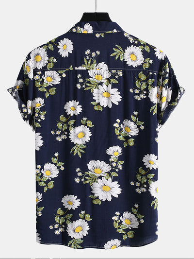 Arquipo® | Sunflower Print Revere Shirt