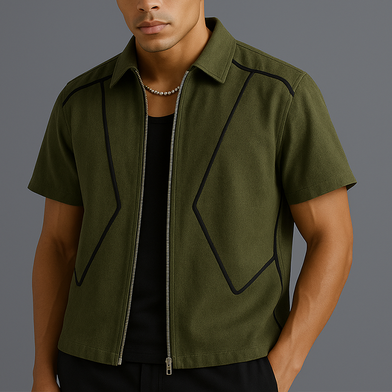 Jose | Men'S Summer Fashion Cotton Blended Short Sleeve Shirt