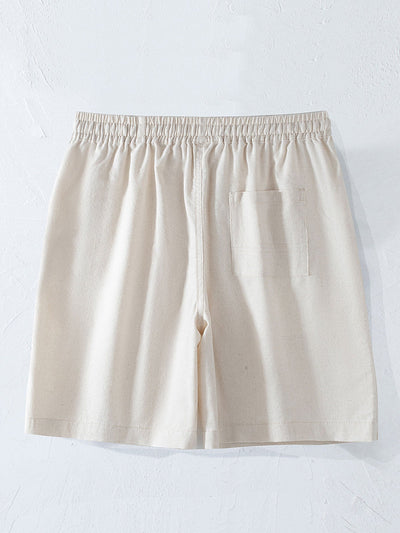 Albert® | Waffle Button Up Shirt & Linen Cotton Blend Drawstring Shorts
