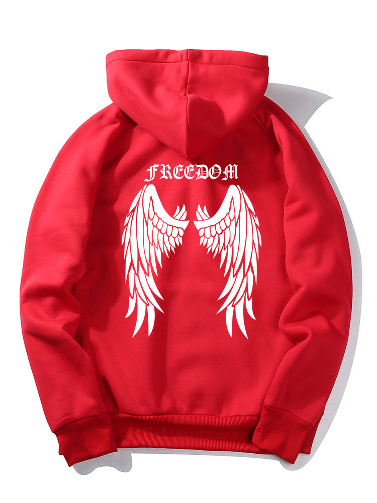 Leroy | Letter Wings Back Print Hoodie