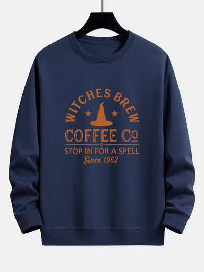 Bernabé® | Halloween Witches Brew Coffee Print Relax Fit Sweatshirt