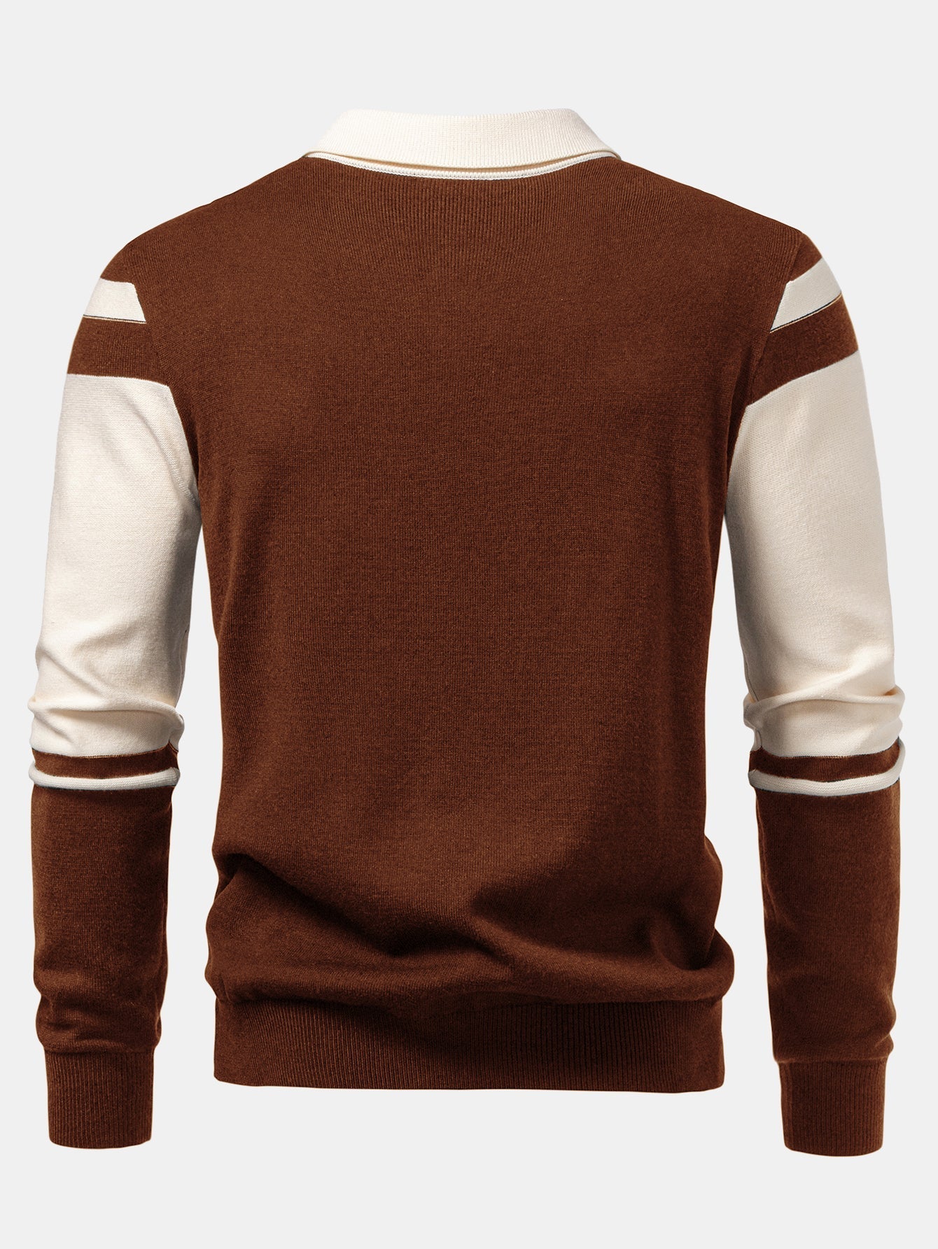 Alonso® | Long Sleeve Color Block Knit Polo Shirt