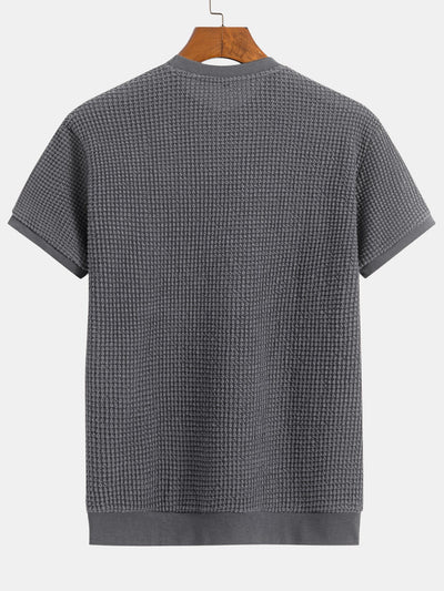 Mauricio® | Short Sleeve Waffle Ribbed Hem T-Shirt