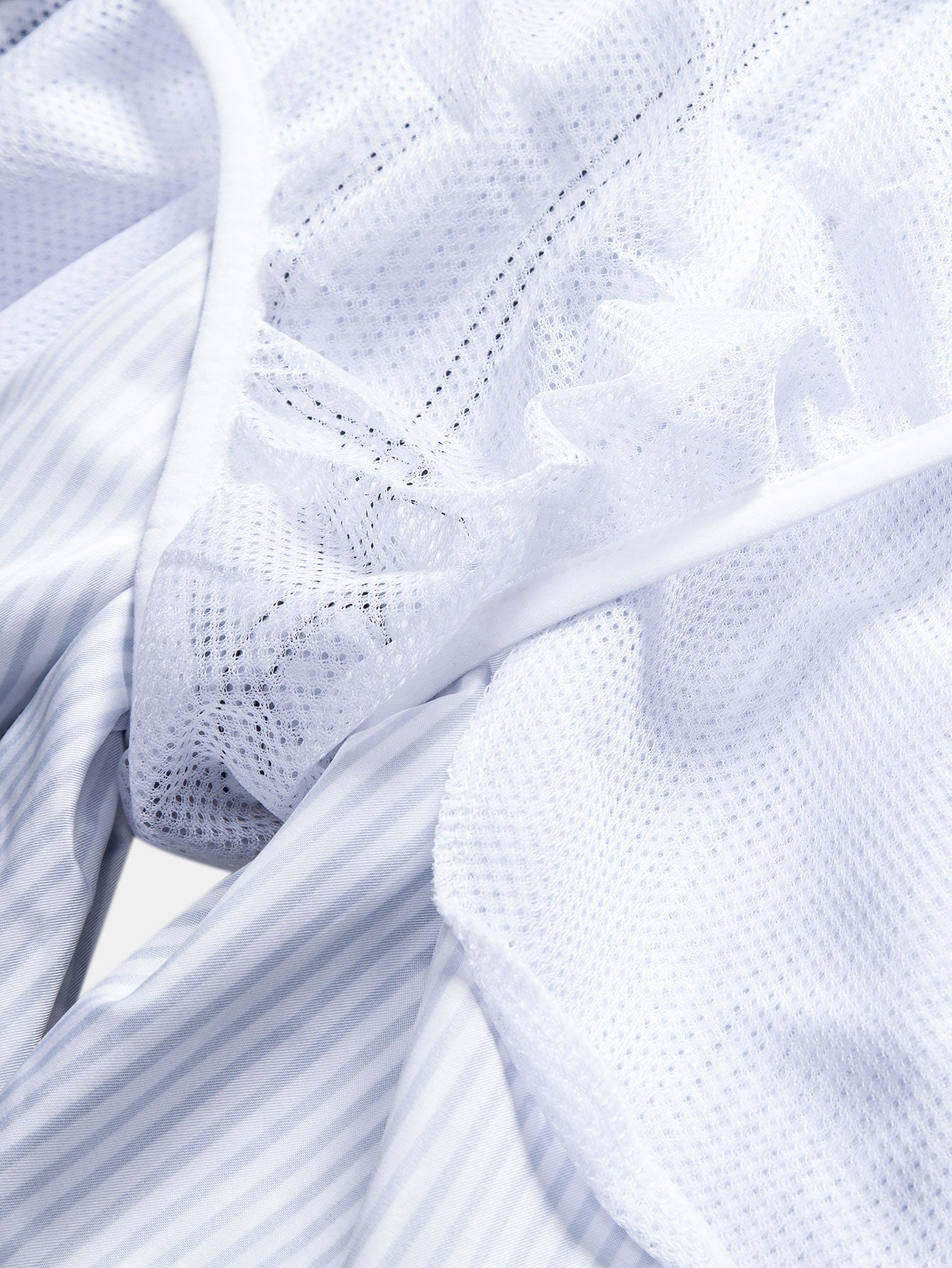 Martín® | Textured Stand Collar Shirt & Stripe Print Swim Shorts